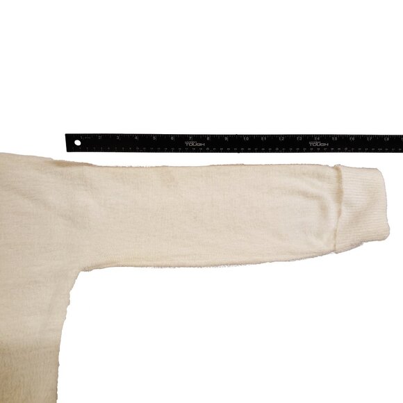 Hippie Rose Juniors' Eyelash Mock-Neck Cuffed Sweater - Blizzard White - Picture 7 of 7